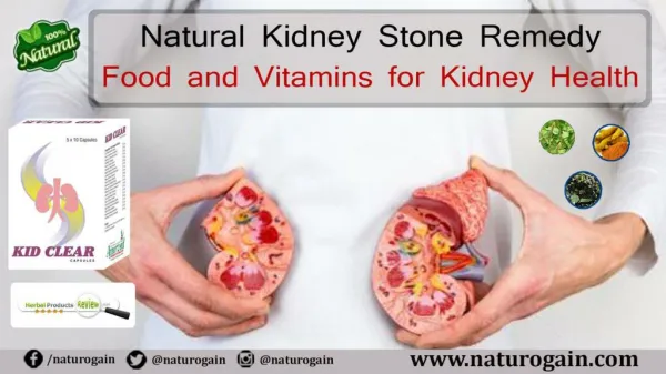 Natural Kidney Stone Remedy, Food and Vitamins for Kidney Health