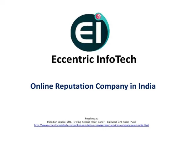 Online Reputation Management Company in India - Eccentric Infotech