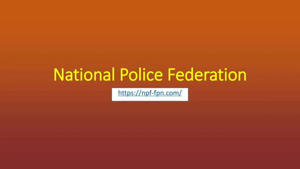 national police federation