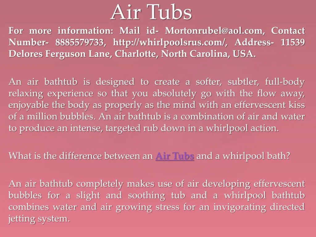 air tubs