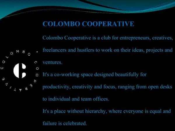 Startup Co Working Space | Shared Office Space - Colombo Coop