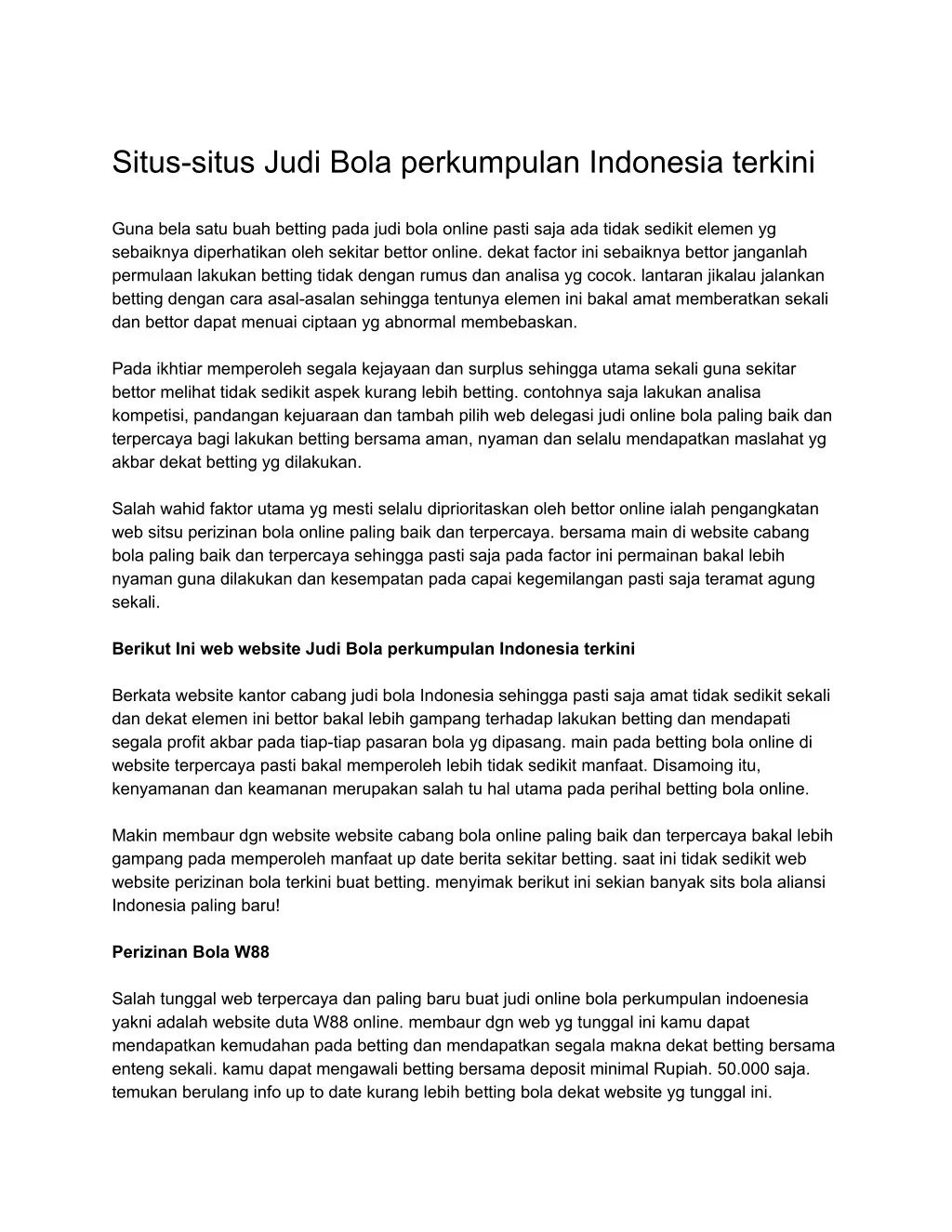 situs situs judi bola perkumpulan indonesia