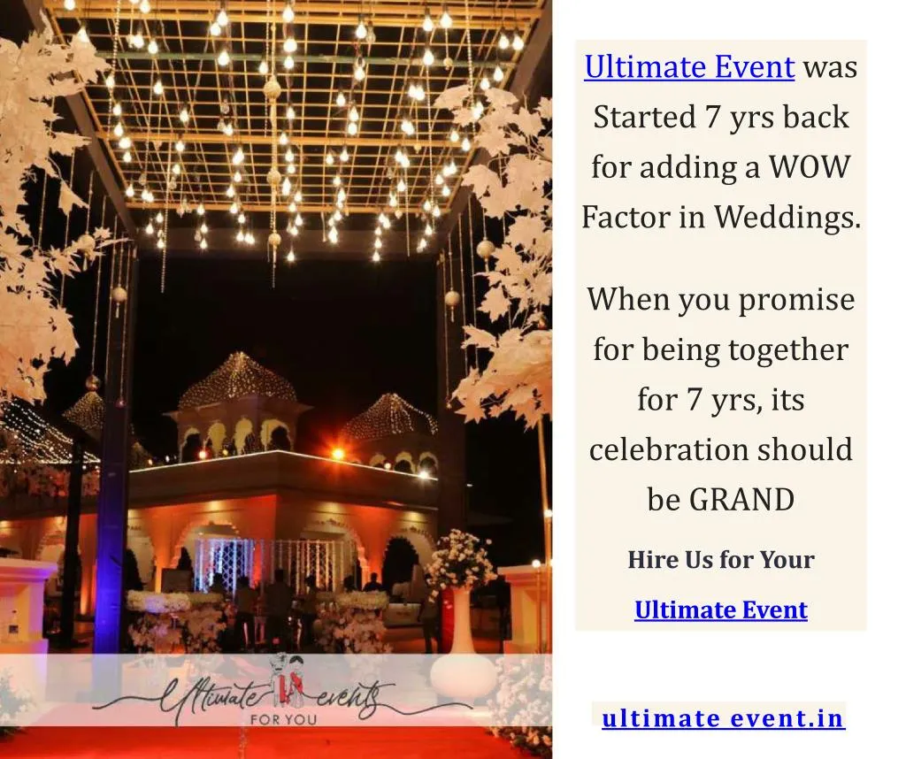 ultimate event was started 7 yrs back for adding
