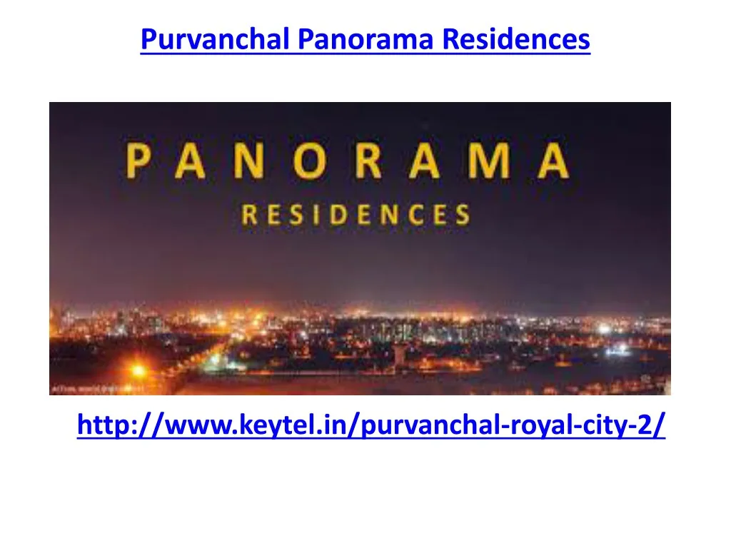 purvanchal panorama residences
