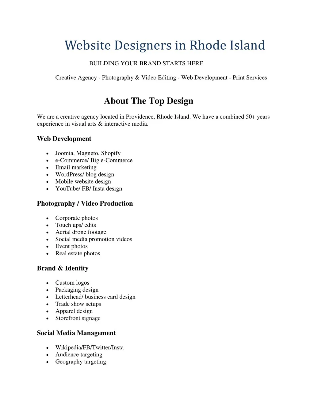 website designers in rhode island