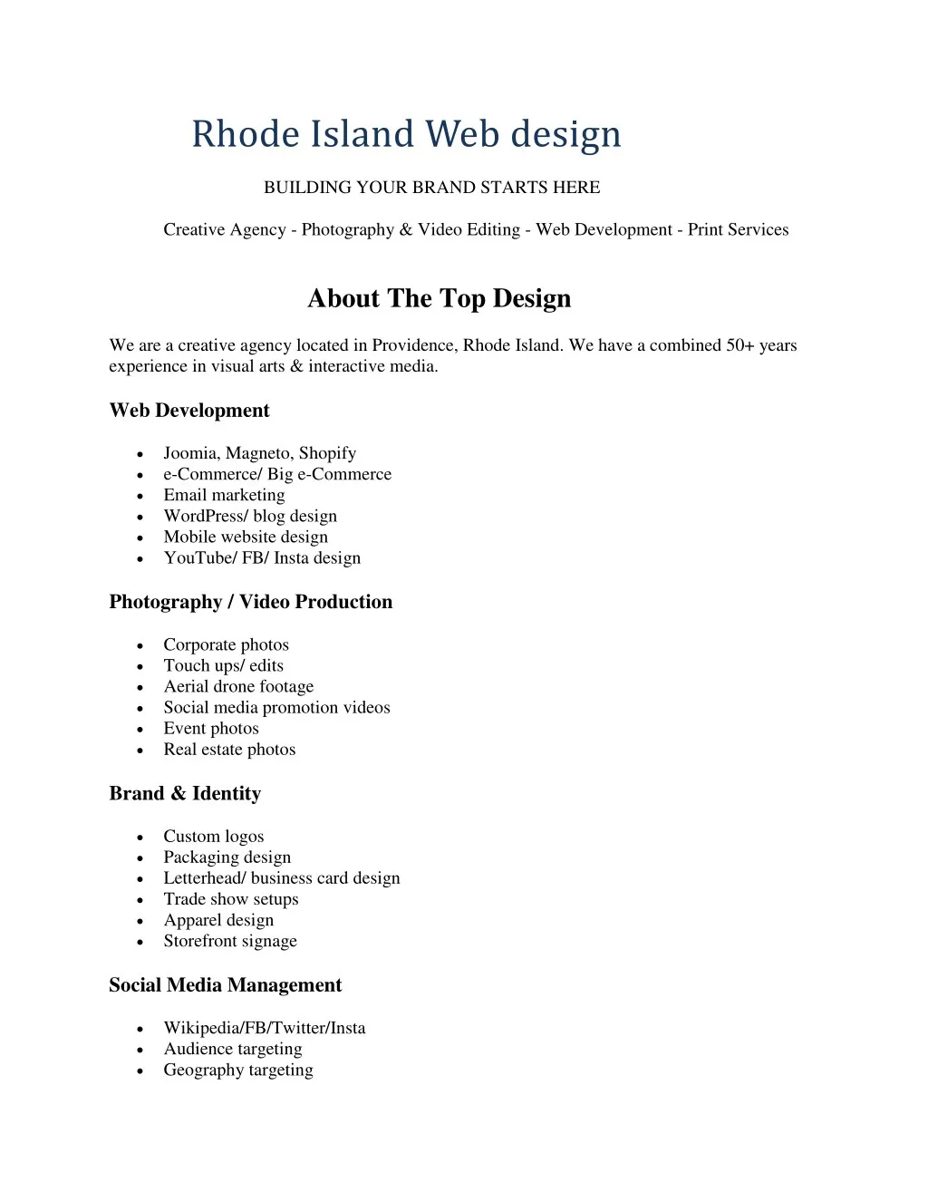 rhode island web design