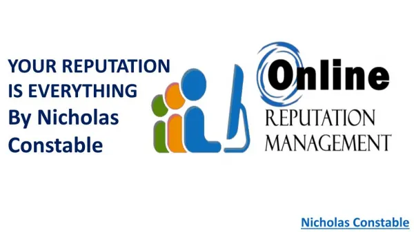 Nicholas Constable Online Reputation Management Services