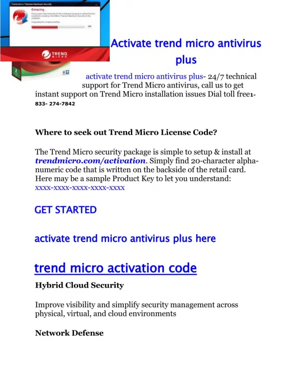 trend micro antivirus plus activation
