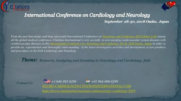Neurology Conference 2018 | Cardiology Conference 2018 | Neurology Conferences 2018| Cardiology Conferences https://www.