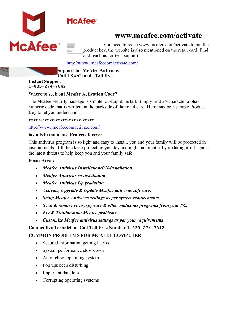 www mcafee com activate you need to reach