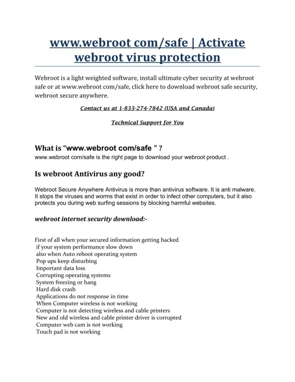 activation webroot virus protection