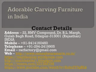Adorable Carving Furniture in India