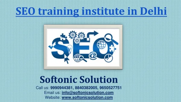 SEO training institute in Delhi