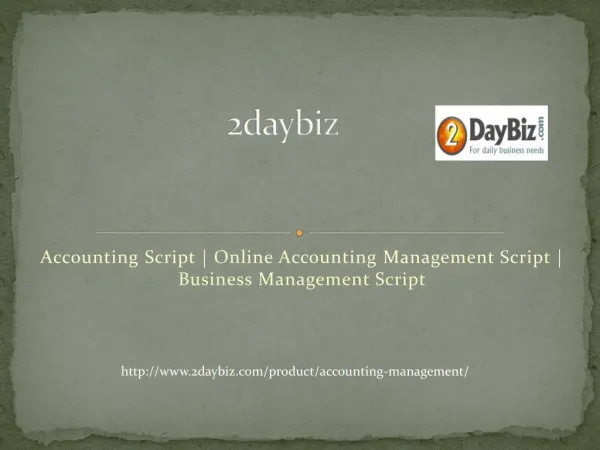 Accounting Script | Online Accounting Management Script | Business Management Script
