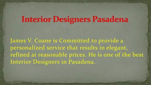 Interior designers Pasadena
