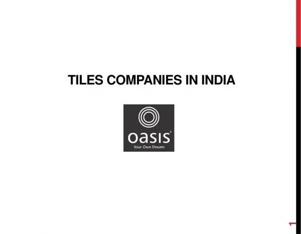 Tiles Companies In India