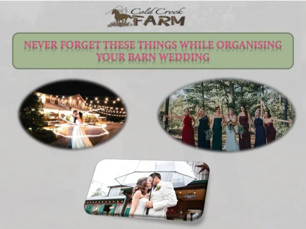 Never Forget These Things While Organising Your Barn Wedding