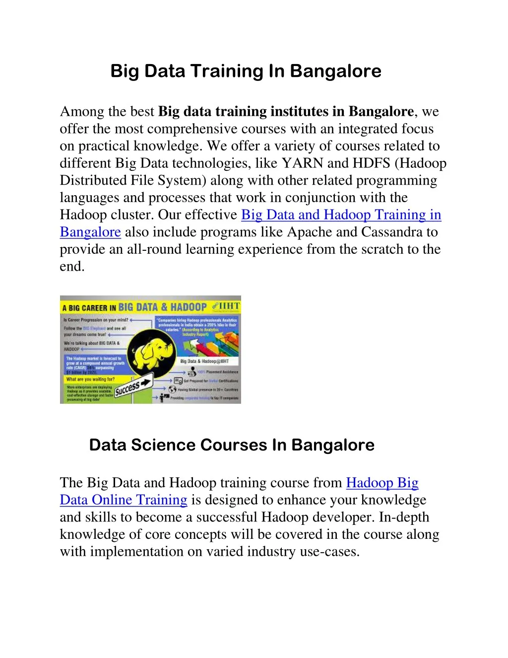 big data training in bangalore among the best