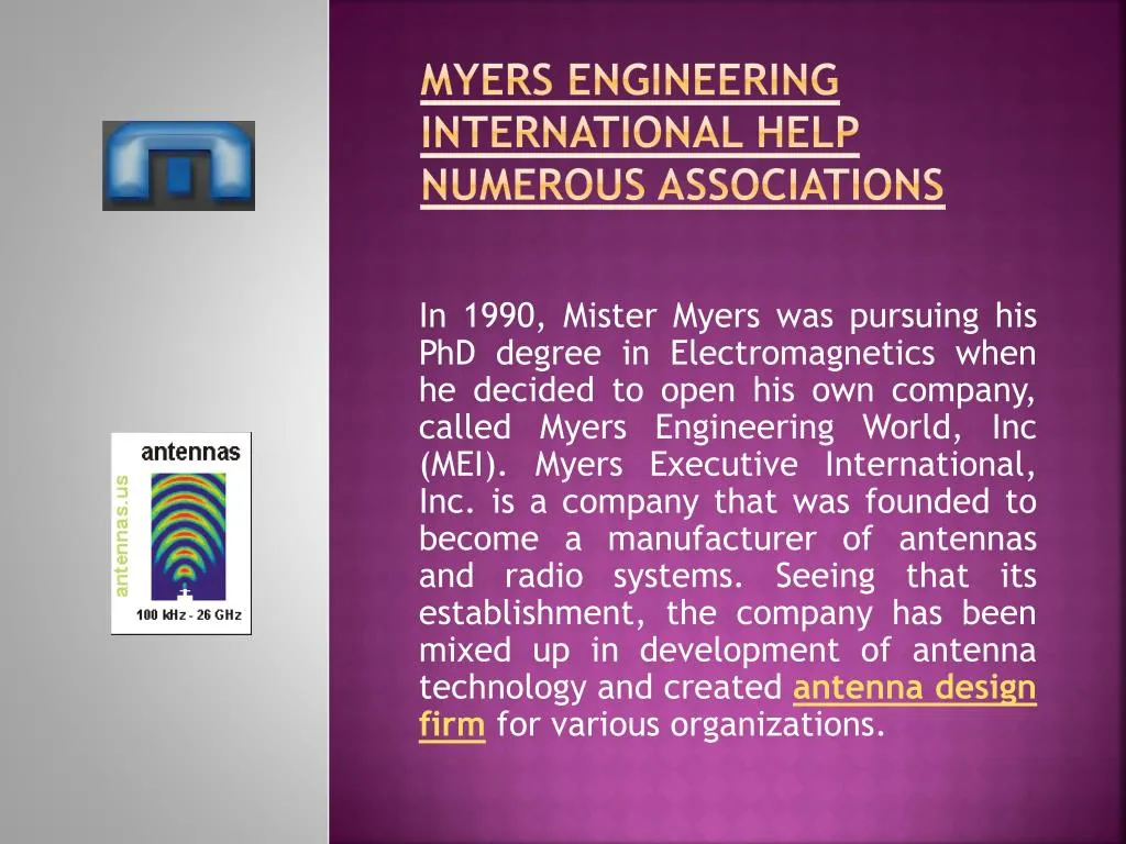 myers engineering international help numerous associations