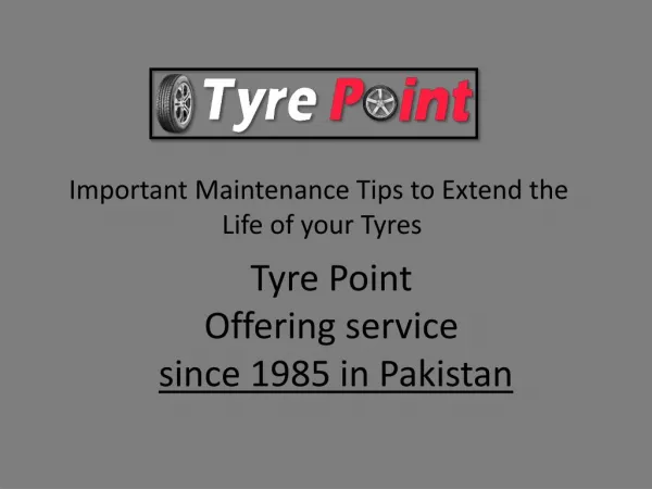 Car Tyre in Pakistan