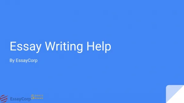 Essay Writing Help | EssayCorp