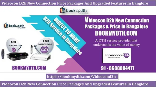 Videocon D2H New Connection In Banglore : Videocon D2H Packages : Bookmydth.com
