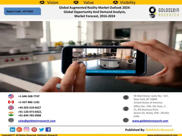 Global Augmented Reality Market Outlook 2024: Global Opportunity And Demand Analysis, Market Forecast, 2016-2024