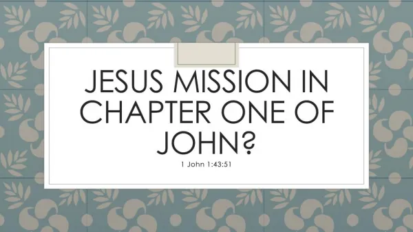 John 1:43-51 Sermon Slides