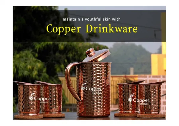 Drink Water in Copper Drinkware is Really Good for Health