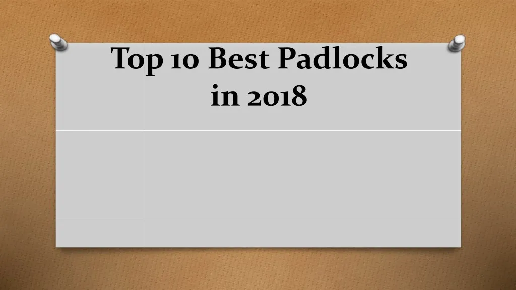 top 10 best padlocks in 2018