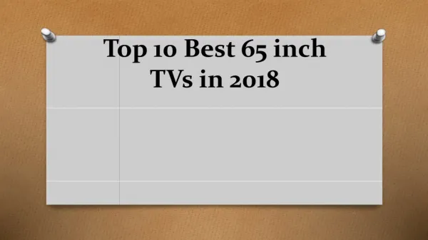 Top 10 best 65 inch tvs in 2018