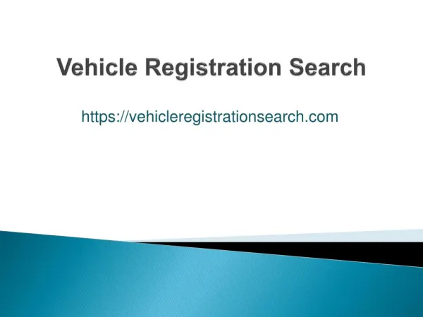 Vehicle Registration Search