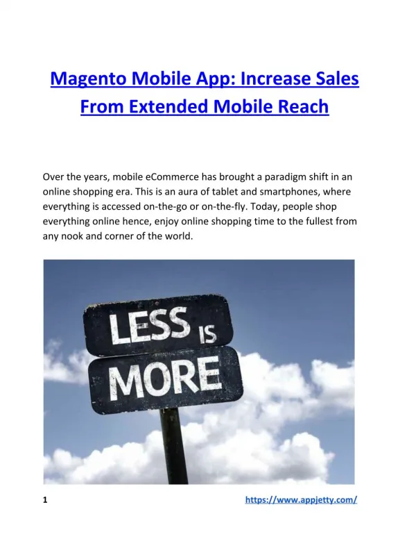 Magento Mobile App: Increase Sales From Extended Mobile Reach