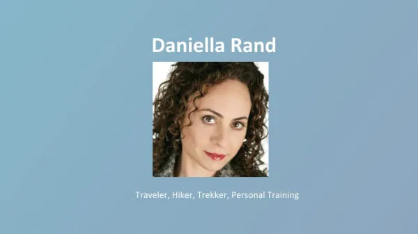 Daniella Rand - Hiker From San Francisco, California