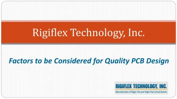 Factors to be Considered for Quality PCB Design