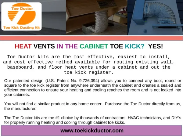 Toe Kick Ducting Kit