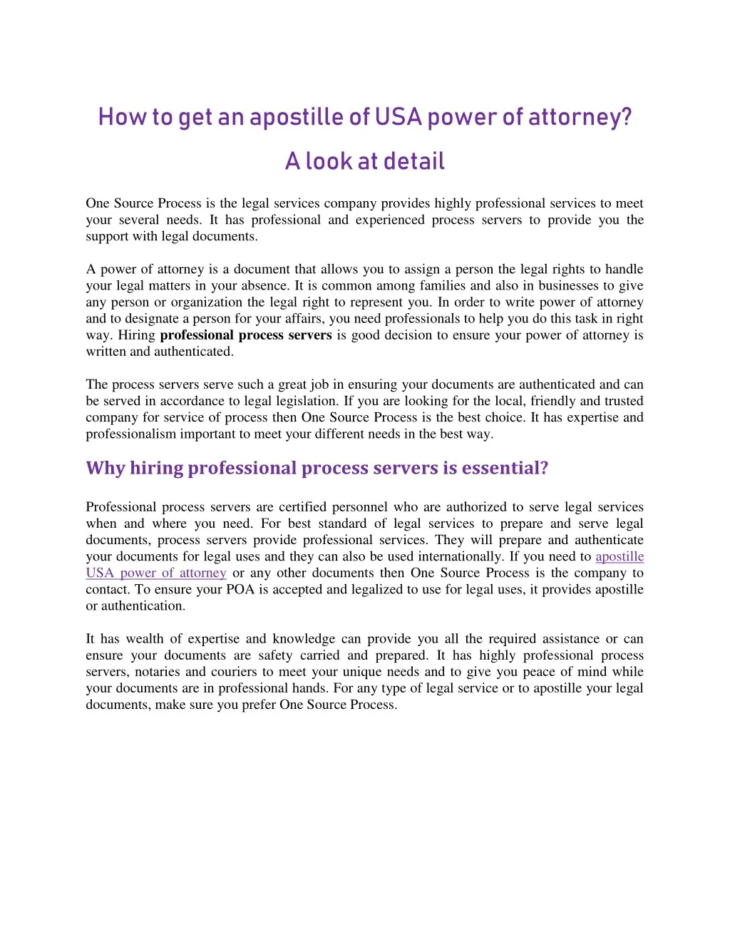 how to get an apostille of usa power of attorney