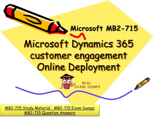 Get Latest June 2018 Microsoft MB2-715 Exam Questions - MB2-715 Exam Dumps PDF