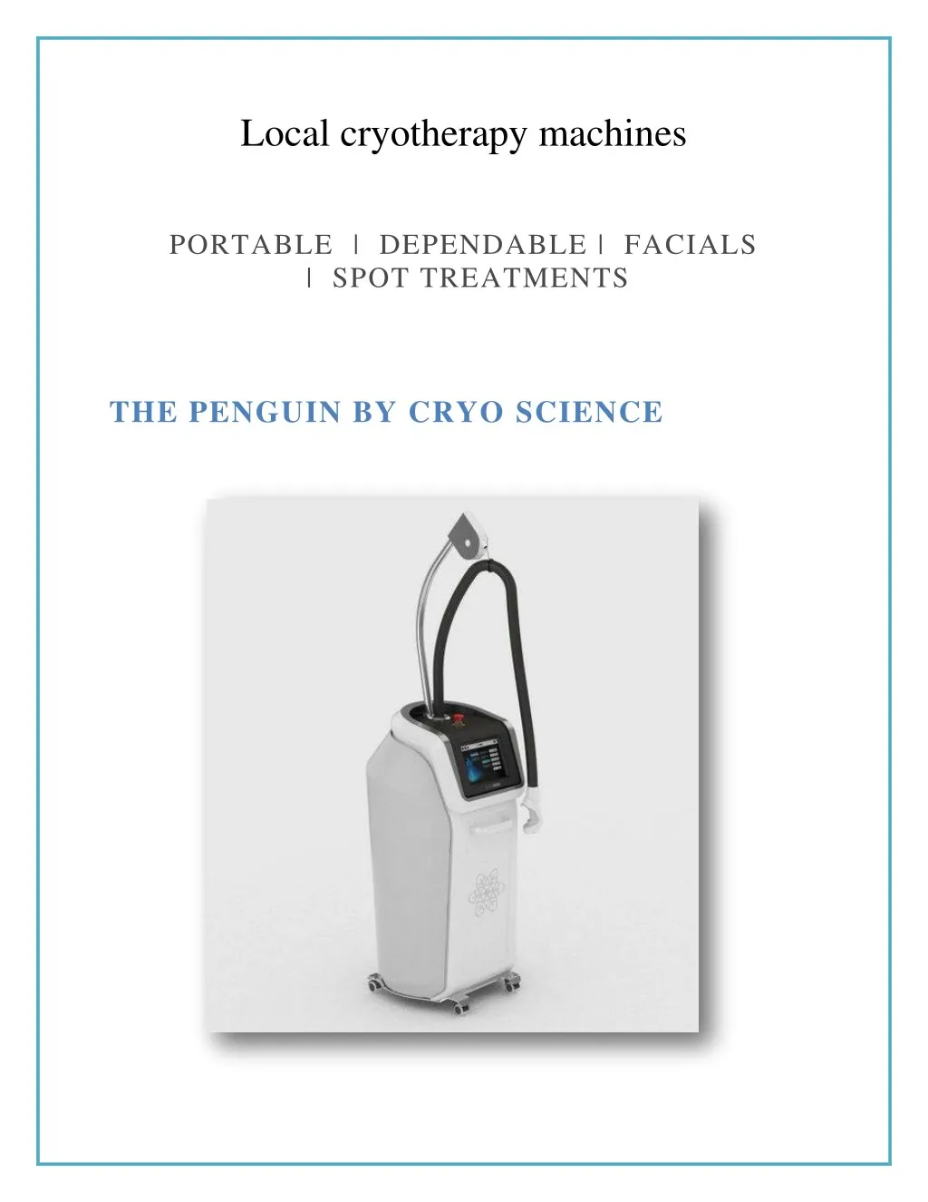 local cryotherapy machines