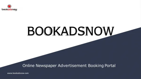Bookadsnow-Book Newspaper Advertisement Online