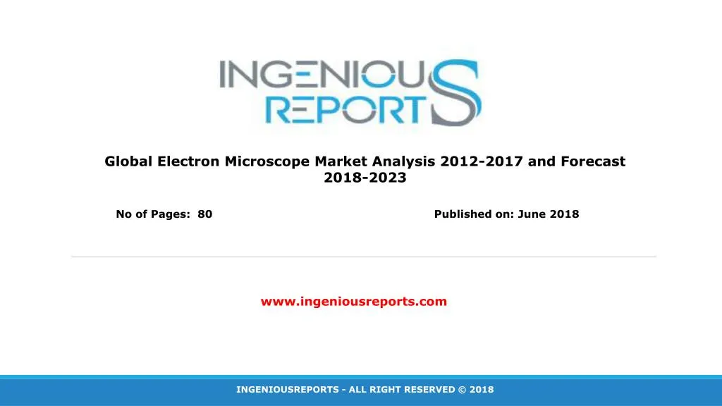 global electron microscope market analysis 2012