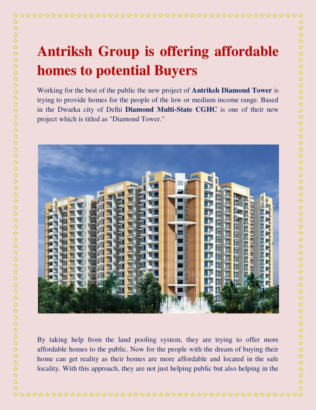 antriksh group is offering affordable homes