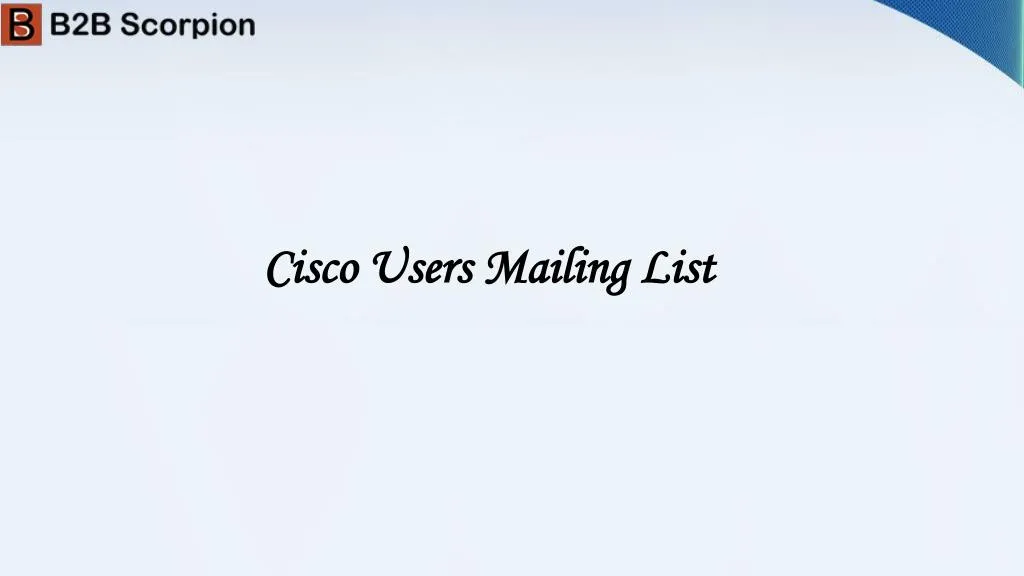 cisco users mailing list