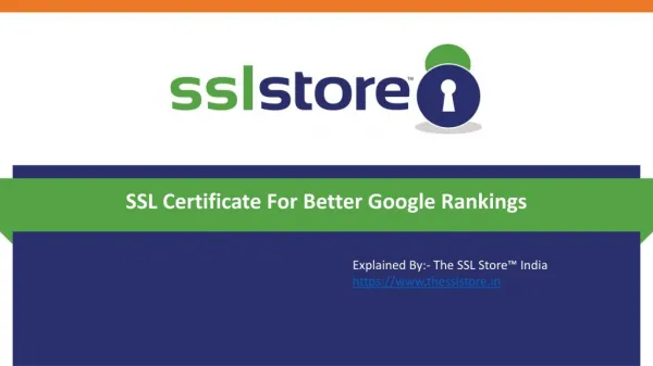 SSL Certificate for Better Google Rankings