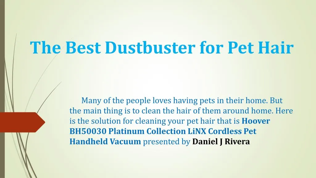the best dustbuster for pet hair