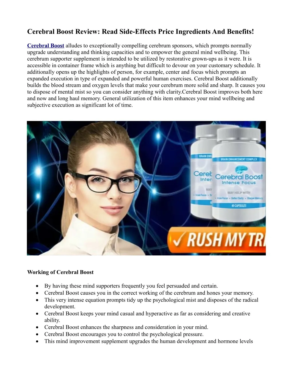 cerebral boost review read side effects price