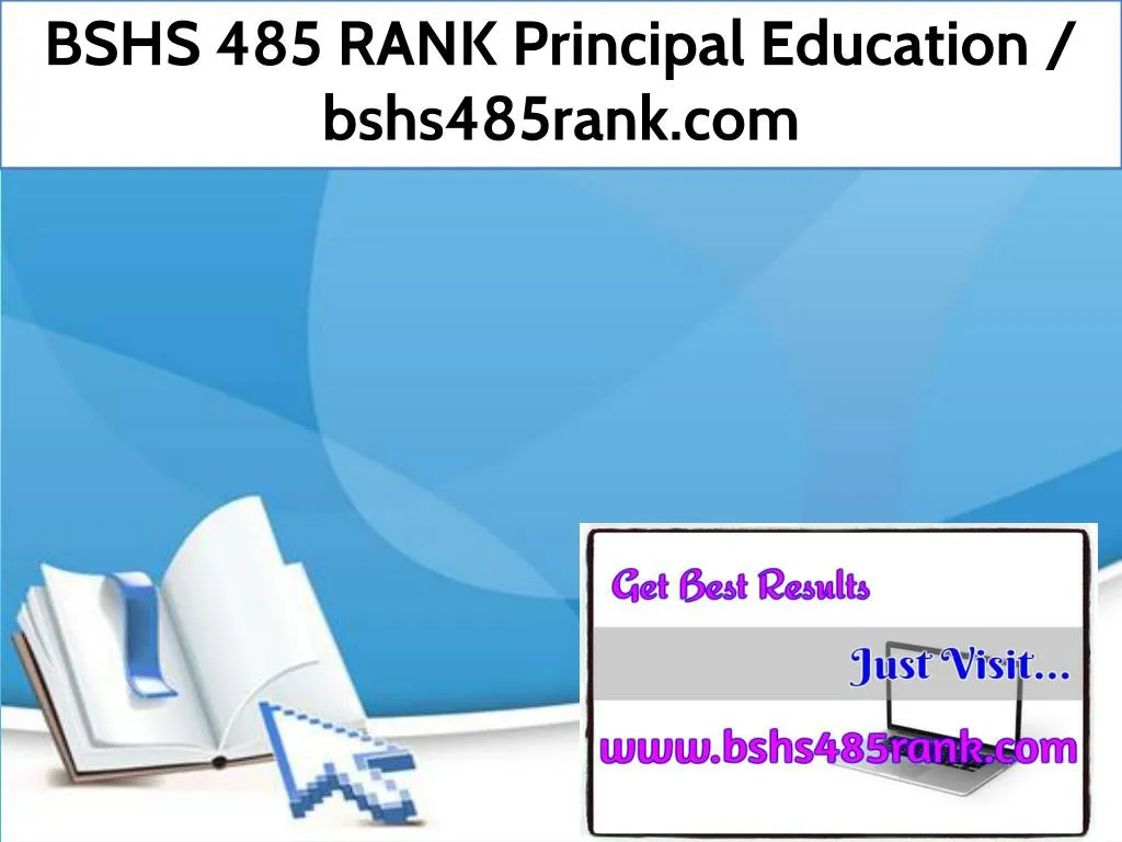 bshs 485 rank principal education bshs485rank com