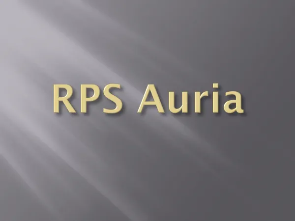 RPS Auria - RPS City Auria Residences - Rps Auria Faridabad