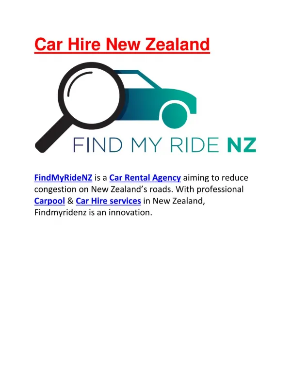 Car Hire New Zealand