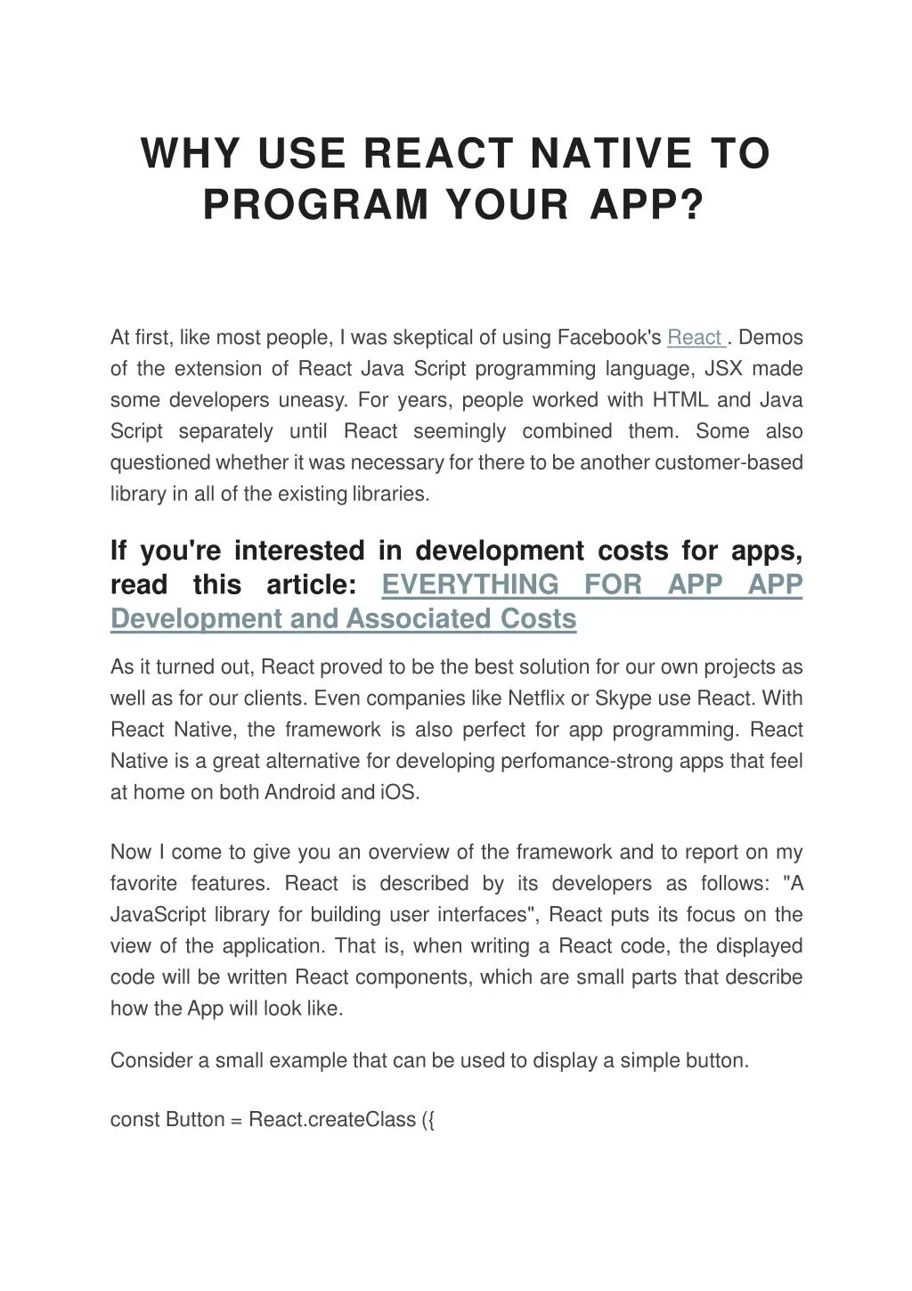 w h y u s e r e a c t na t i v e t o program your app